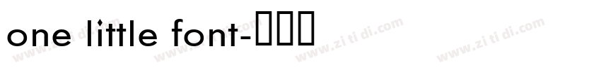 one little font字体转换